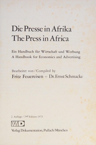 Die Presse in Afrika = The press in Africa
