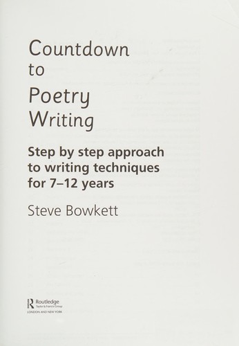 Countdown to poetry writing