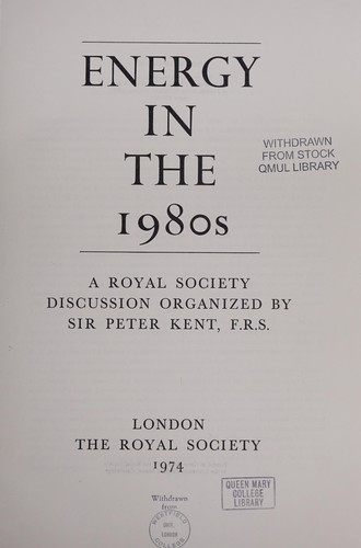 Energy in the 1980s