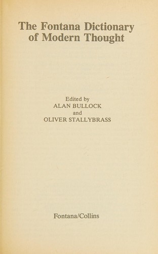 Dictionary of Modern Thought