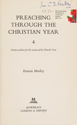 Preaching Through the Christian Year