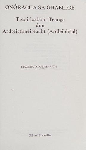 Onóracha sa ghaeilge
