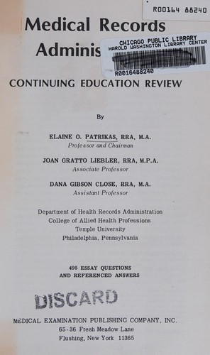 Medical records administration continuing education review