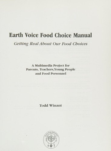 Earth Voice Food Choice manual
