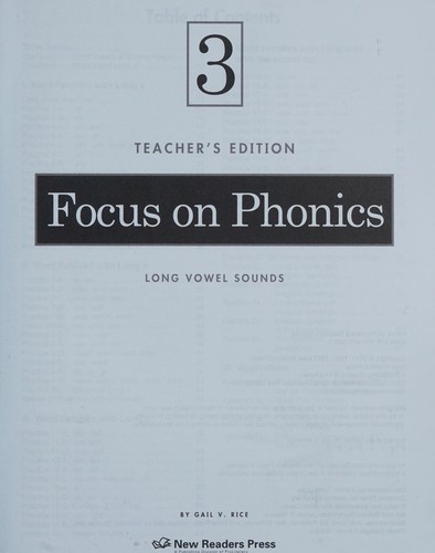 Focus on phonics