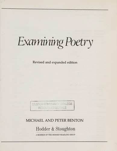 Examining Poetry
