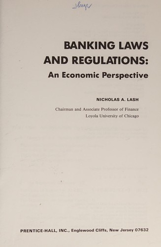 Banking laws and regulations