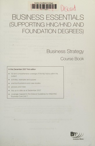 Business Essentials - Unit 7 Business Strategy