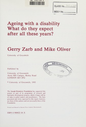 Ageing with a disability