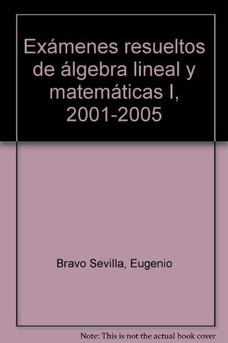 Exámenes resueltos de álgebra lineal y matemáticas I. 2001-2005