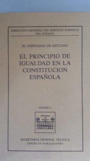 11 Jornadas Estudio Principio Igualdad Constitución Española.