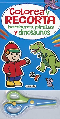 Colorea y recorta - Bomberos, piratas y dinosaurios