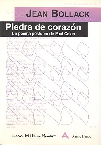 Piedra de corazon. Un pome postumo de Paul Celan