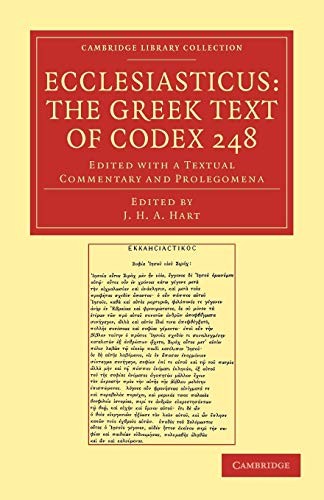 Ecclesiasticus : the Greek Text of Codex 248