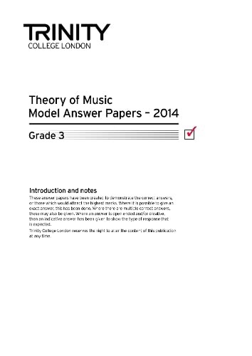 Theory Model Answer Papers Grade 3 2014