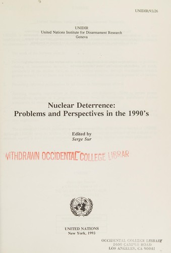 Nuclear deterrence