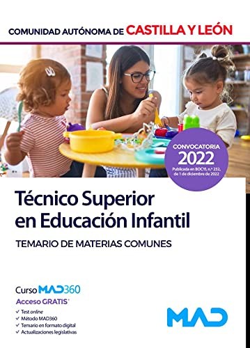 Técnico/a Superior en Educación Infantil. Temario materias comunes. Comunidad Autónoma de Castilla y León