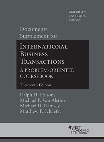 Documents Supplement for International Business Transactions, 13th