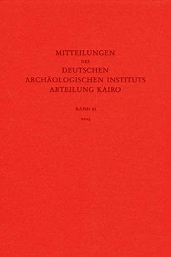 Mitteilungen des Deutschen Archaologischen Instituts. Abteilung Kairo
