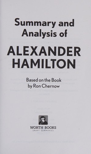 Summary and Analysis of Alexander Hamilton