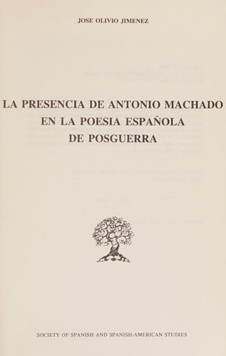 La presencia de Antonio Machado en la poesía española de posguerra