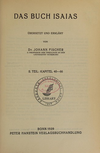 Das Buch Isaias