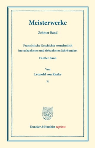 Meisterwerke : Zehnter Band