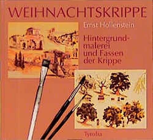 Weihnachtskrippe. Hintergrundmalerei und Fassen der Krippe.