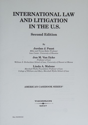 International law and litigation in the U.S.