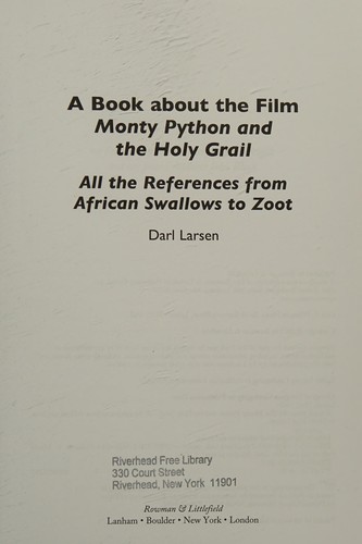 A book about the film Monty Python and the Holy Grail