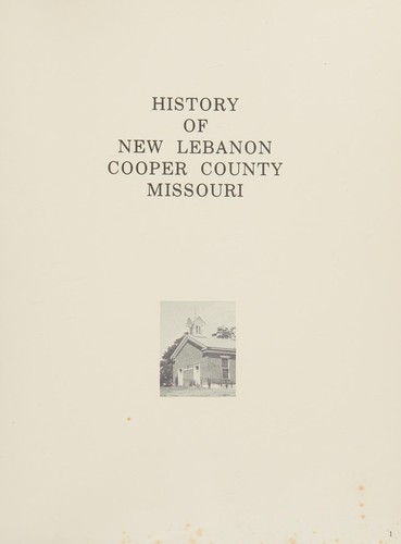 History of New Lebanon, Cooper County, Missouri