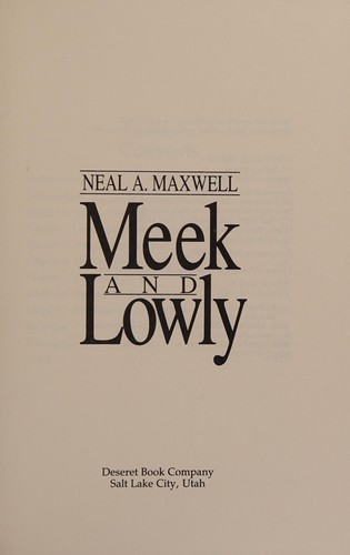 Meek and lowly