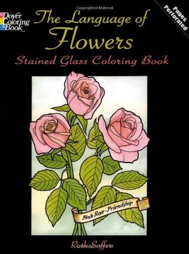 Language of Flowers Stained Glass Coloring Book