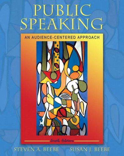 Public Speaking: an audience-centered approach