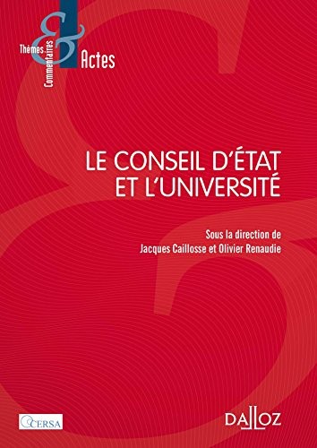 Le Conseil d'État et l'université