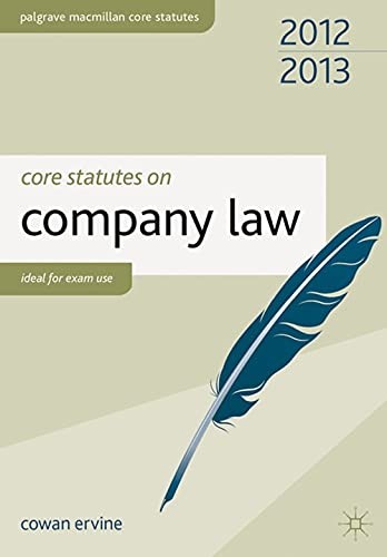 Core Statutes on Company Law 2012-13