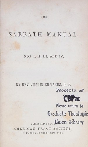 The Sabbath manual