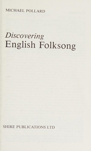 Discovering English folksong
