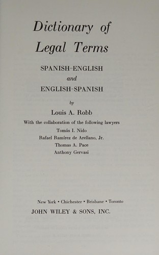 Dictionary of legal terms