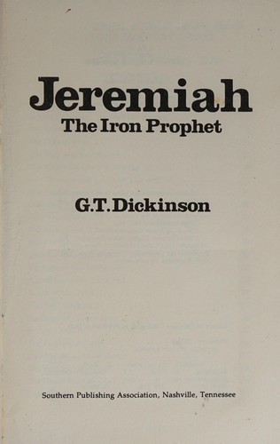 Jeremiah, the iron prophet