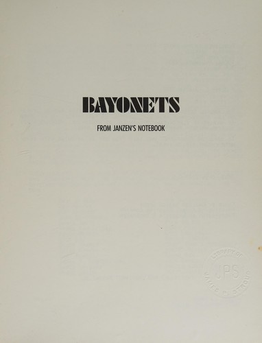 Bayonets from Janzen's notebook