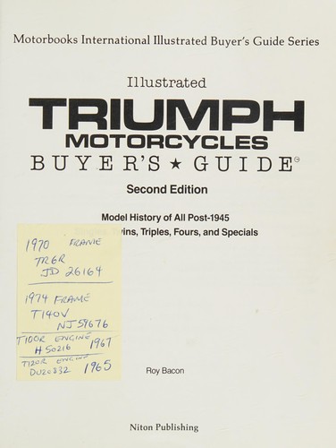 Illustrated Triumph motorcycle buyer's guide