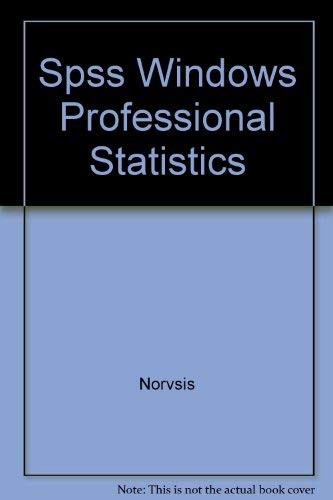SPSS for Windows, Professional Statistics, release 6.0