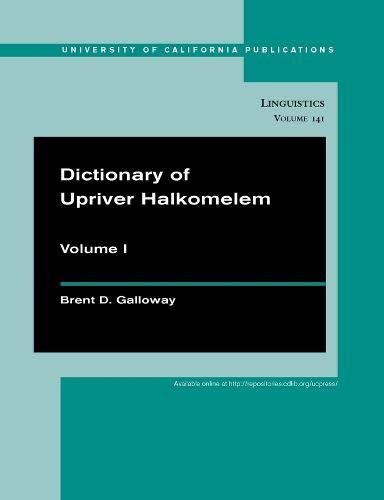 Dictionary of upriver Halkomelem