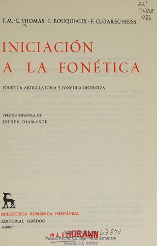 Initiation à la phonétique