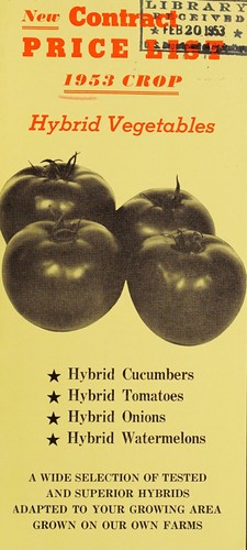 New contract price list 1953 crop
