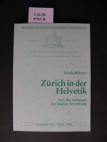 Zürich in der Helvetik