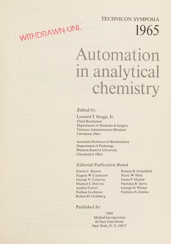 Automation in analytical chemistry