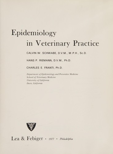 Epidemiology in veterinary practice