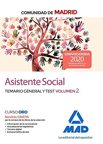 Asistente social de la Comunidad de Madrid. Temario general y test Volumen 2